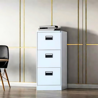 Turtle 3 Drawer lockable metallic filing cabinet