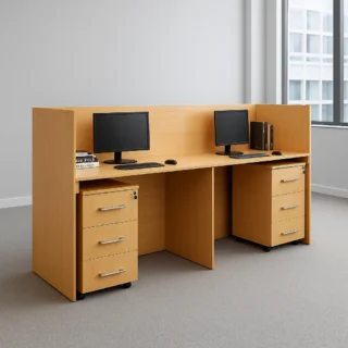 Patel 2 way office working station with drawers