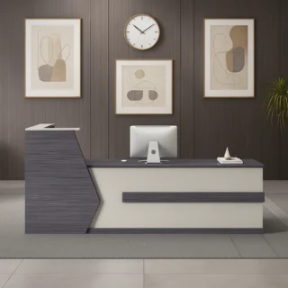 Iris 2400mm Modern Office Reception Desk