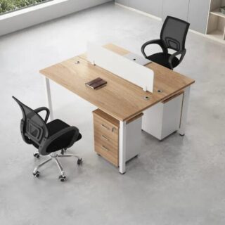 Italia 2 way office workstation with drawers