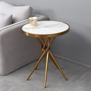 Roma round Modern marble coffee table