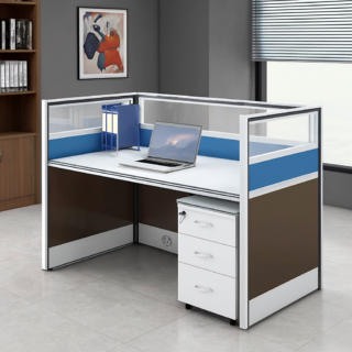 Samsara blue 1 way office workstation
