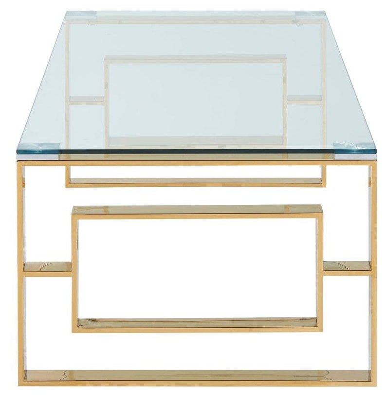 Lamina Modern Glass top coffee table - Image 3