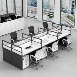 Marya white 6 way office workstation