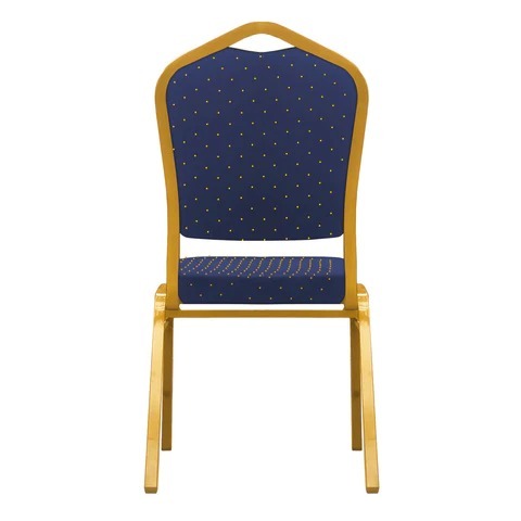 Blue heavy duty banquet chair with steel frame - Image 5