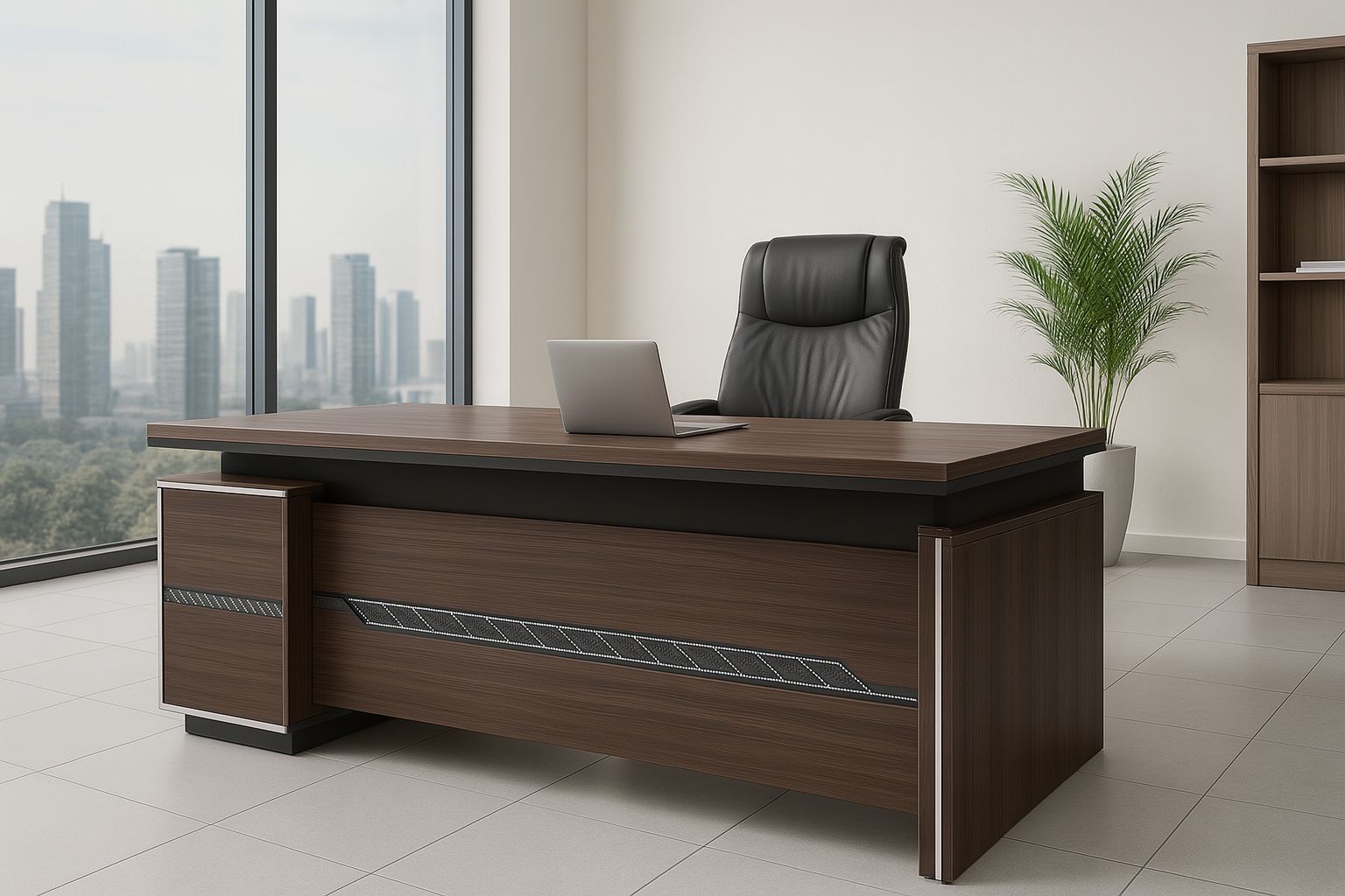 Libra 1800mm L shaped executive office desk - Image 2