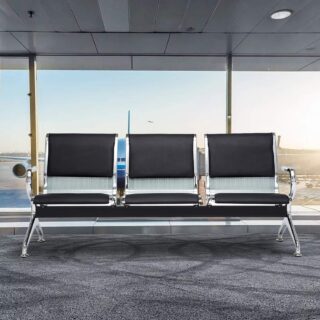 karibu 3 Link black office waiting bench